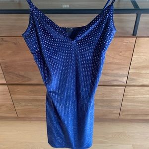 SHIMMERY BLUE GOING OUT DRESS SIZE XS